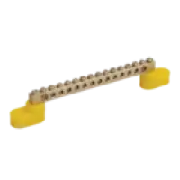 IEK Шина PE земля на двух угловых изоляторах ШНИ-6х9-20-У2-Ж (YNN10-69-20C2-K05)