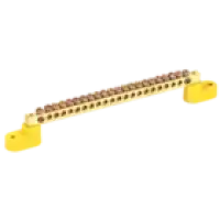 IEK Шина PE земля на двух угловых изоляторах ШНИ-6х9-22-У2-Ж (YNN10-69-22C2-K05)