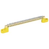 IEK Шина PE земля на двух угловых изоляторах ШНИ-6х9-24-У2-Ж (YNN10-69-24C2-K05)