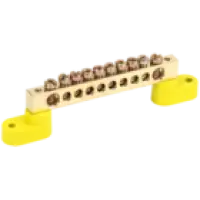 IEK Шина PE земля на двух угловых изоляторах ШНИ-8х12-10-У2-Ж (YNN10-812-10C2-K05)