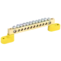 IEK Шина PE земля на двух угловых изоляторах ШНИ-8х12-12-У2-Ж (YNN10-812-12C2-K05)