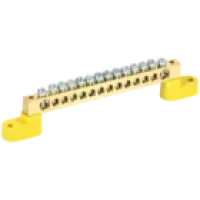 IEK Шина PE земля на двух угловых изоляторах ШНИ-8х12-14-У2-Ж (YNN10-812-14C2-K05)