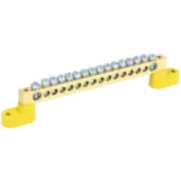 IEK Шина PE земля на двух угловых изоляторах ШНИ-8х12-16-У2-Ж (YNN10-812-16C2-K05)