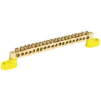 IEK Шина PE земля на двух угловых изоляторах ШНИ-8х12-20-У2-Ж (YNN10-812-20C2-K05)