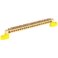 IEK Шина PE земля на двух угловых изоляторах ШНИ-8х12-22-У2-Ж (YNN10-812-22C2-K05)