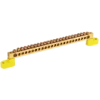 IEK Шина PE земля на двух угловых изоляторах ШНИ-8х12-24-У2-Ж (YNN10-812-24C2-K05)