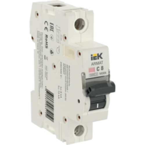IEK ARMAT Автоматический выключатель M06N 1P C 8А (AR-M06N-1-C008)