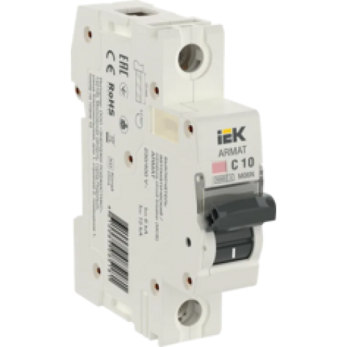 IEK ARMAT Автоматический выключатель M06N 1P C 10А (AR-M06N-1-C010)