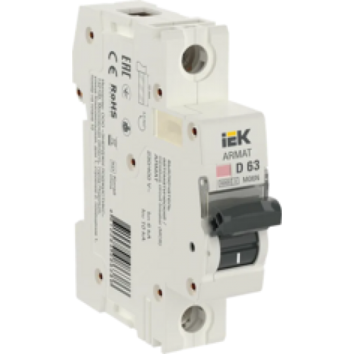 IEK ARMAT Автоматический выключатель M06N 1P D 63А (AR-M06N-1-D063)
