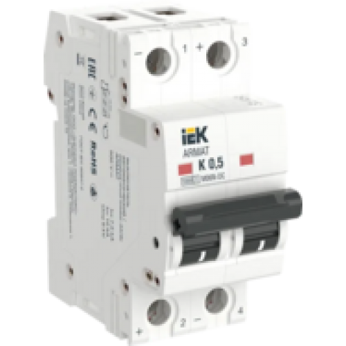 IEK ARMAT Автоматический выключатель M06N-DC 2P K 0,5А (AR-M06N-2-K0D5DC)
