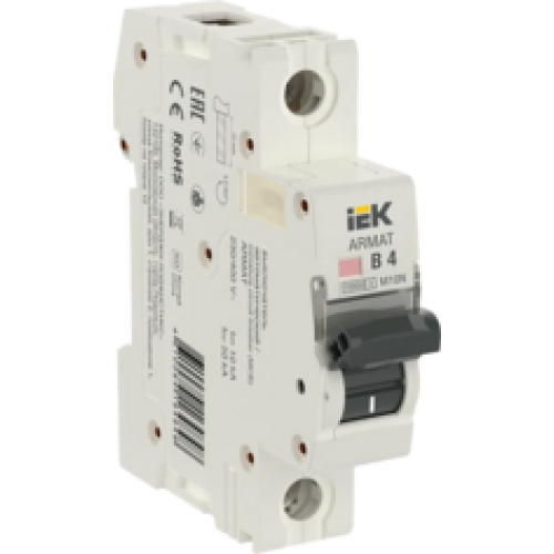 IEK ARMAT Автоматический выключатель M10N 1P B 4А (AR-M10N-1-B004)