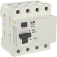 IEK ARMAT Выключатель дифференциального тока R10N 4P 40А 30мА тип AC (AR-R10N-4-040C030)