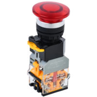 IEK Кнопка D8-11MD Грибок d=22мм 1з+1р с подсветкой красная (BBG30-11MD-3-12-K04)