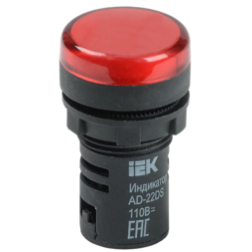 IEK Лампа AD22DS(LED)матрица d=22мм красный 110В AC/DC (BLS10-ADDS-110-K04)