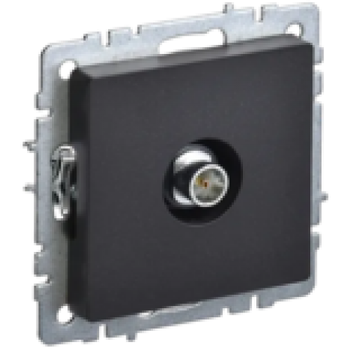 IEK BRITE Розетка TV оконечная РТВ11-0-БрЧ черный (BR-A10-O-K02)