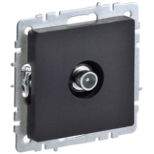 IEK BRITE Розетка TV проходная РТВ10-0-БрЧ черный (BR-A10-P-K02)