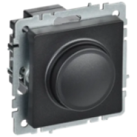 IEK BRITE Светорегулятор поворотно-нажимной 600Вт СС10-1-0-БрЧ черный (BR-D20-0600-K02)