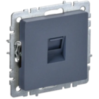 IEK BRITE Розетка компьютерная RJ45 кат.5E РК10-БрМ маренго (BR-K10-1-K35)