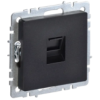 IEK BRITE Розетка компьютерная RJ45 кат.6 РК11-БрЧ черный (BR-K10-2-K02)