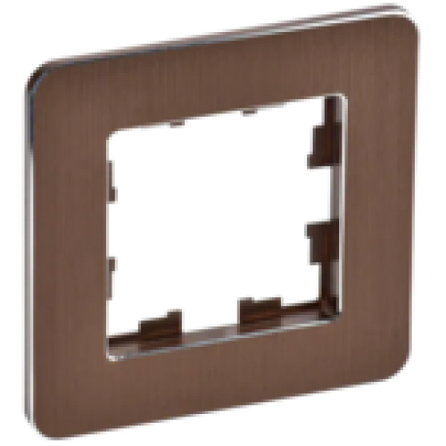 IEK BRITE Рамка 1-местная РУ-1-1-Бр металл коричневый RE AL (BR-M12-M-21-K30)