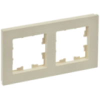 IEK BRITE Рамка 2-местная РУ-2-Бр бежевый рифленый (BR-M22-51-K10)