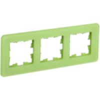 IEK BRITE Рамка 3-местная РУ-3-2-Бр стекло эко грин RE (BR-M32-G-41-K06)
