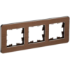 IEK BRITE Рамка 3-местная РУ-3-1-Бр металл коричневый RE AL (BR-M32-M-21-K30)