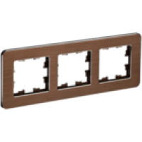 IEK BRITE Рамка 3-местная РУ-3-1-Бр металл коричневый RE AL (BR-M32-M-21-K30)