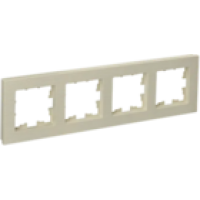 IEK BRITE Рамка 4-местная РУ-4-Бр бежевый рифленый (BR-M42-51-K10)