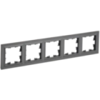 IEK BRITE Рамка 5-местная РУ-5-БрГ графит (BR-M52-K53)