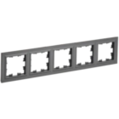 IEK BRITE Рамка 5-местная РУ-5-БрГ графит (BR-M52-K53)