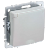 IEK BRITE Розетка 1-местная с заземлением с защитными шторками и крышкой 16А IP20 РСбш10-3-БрЖ жемчуг (BR-R16-16-K36)