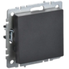 IEK BRITE Выключатель 1-клавишный проходной 10А ВС10-1-6-БрЧ черный (BR-V12-0-10-K02)