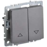 IEK BRITE Выключатель жалюзи 10А ВС10-1-5-БрС сталь (BR-V15-0-10-K46)