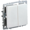 IEK BRITE Выключатель 2-клавишный 10А ВС10-2-0-БрЖ жемчуг (BR-V20-0-10-K36)