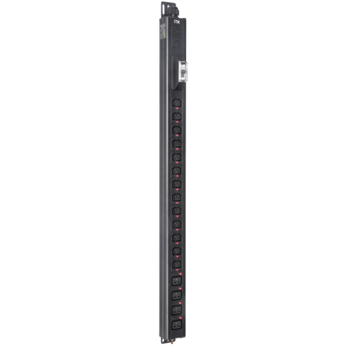 IEK ITK BASE PDU вертикальный PV1112 22U 1 фаза 32А 13 розеток C13 + 4 розетки C19 с клеммной колодкой и кабелем 3м вилка IEC60309 (промышленная) (BS-PV-43-13C13-04C19-12)