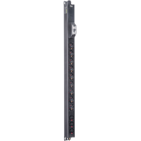 IEK ITK BASE PDU вертикальный PV1111 18U 1 фаза 16А 9 розеток SCHUKO (немецкий стандарт) + 3 розетки C13 кабель 2,6м вилка SCHUKO (немецкий стандарт) (BS-PV12-09D-03C13-11)