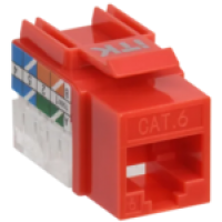 IEK ITK Модуль Keystone Jack кат.6 UTP 110 IDC 90град красный (CS1-1C06U-11-04)