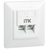 IEK ITK Внутренняя информационная розетка RJ45 кат.6 FTP 2 порта (CS2-1C06F-2-1)