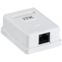 IEK ITK Настенная информационная розетка RJ45 кат.6 UTP 1-порт (CS2-1C06U-12)