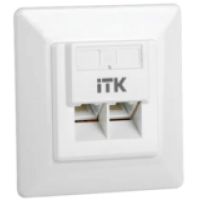 IEK ITK Внутренняя информационная розетка RJ45 кат.6 UTP 2 порта (CS2-1C06U-2-1)