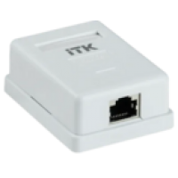 IEK ITK Настенная информационная розетка RJ45 кат.5E FTP 1-порт (CS2-1C5EF-12)