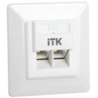IEK ITK Внутренняя информационная розетка RJ45 кат.5E UTP 2 порта (CS2-1C5EU-2-1)