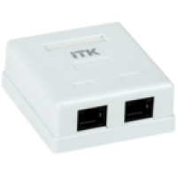 IEK ITK Настенная информационная розетка RJ-45 кат.6 2-порта (CS2-1C6U-22)
