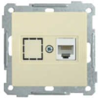 IEK Розетка компьютерная РК10-1-Б RJ45 Cat5e BOLERO кремовый (EKB15-01-K33)