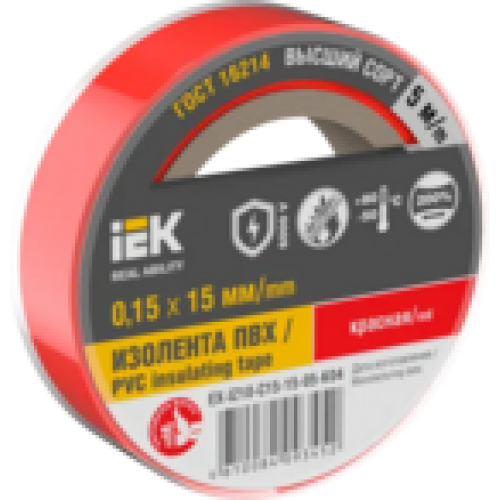 IEK MIXTAPE 7 Изолента 0,15х15мм красная 5м (EX-IZ10-C15-15-05-K04)