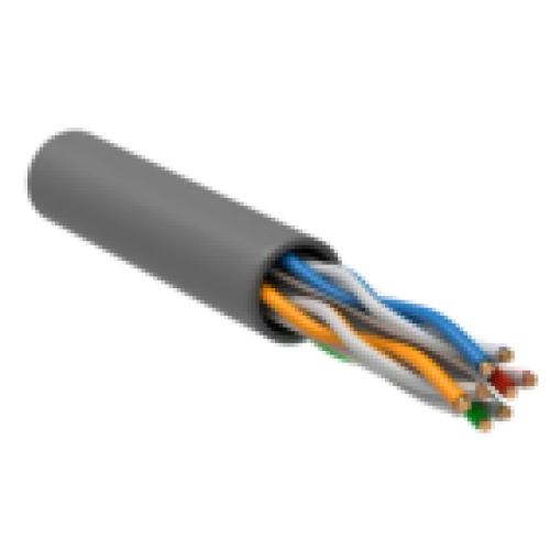 IEK ITK Витая пара U/UTP кат.6 4х2х23AWG solid LSZH нг(А)-HF серый (305м) (LC1-C604-121)