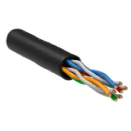 IEK ITK Витая пара U/UTP кат. 5E 4х2х24AWG solid LDPE черный (305м) РФ (LC3-C5E04-139-S-R)