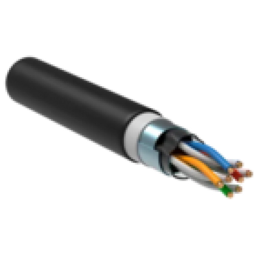IEK ITK Витая пара U/UTP кат.5E 4х2х24AWG solid двойная оболочка LSZH/LDPE черный (LC3-C5E04-189)
