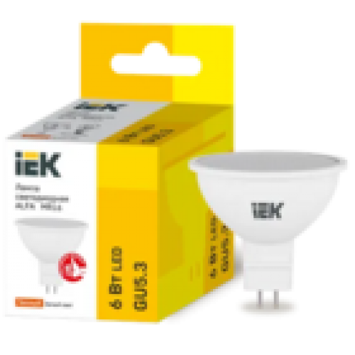 IEK Лампа светодиодная ALFA MR16 софит 6Вт 230В 3000К GU5,3 (LLA-MR16-6-230-30-GU5)